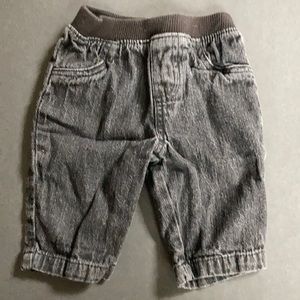 Garanimals Black Jeans Elastic Band 100% Cotton Size 0-3 mo